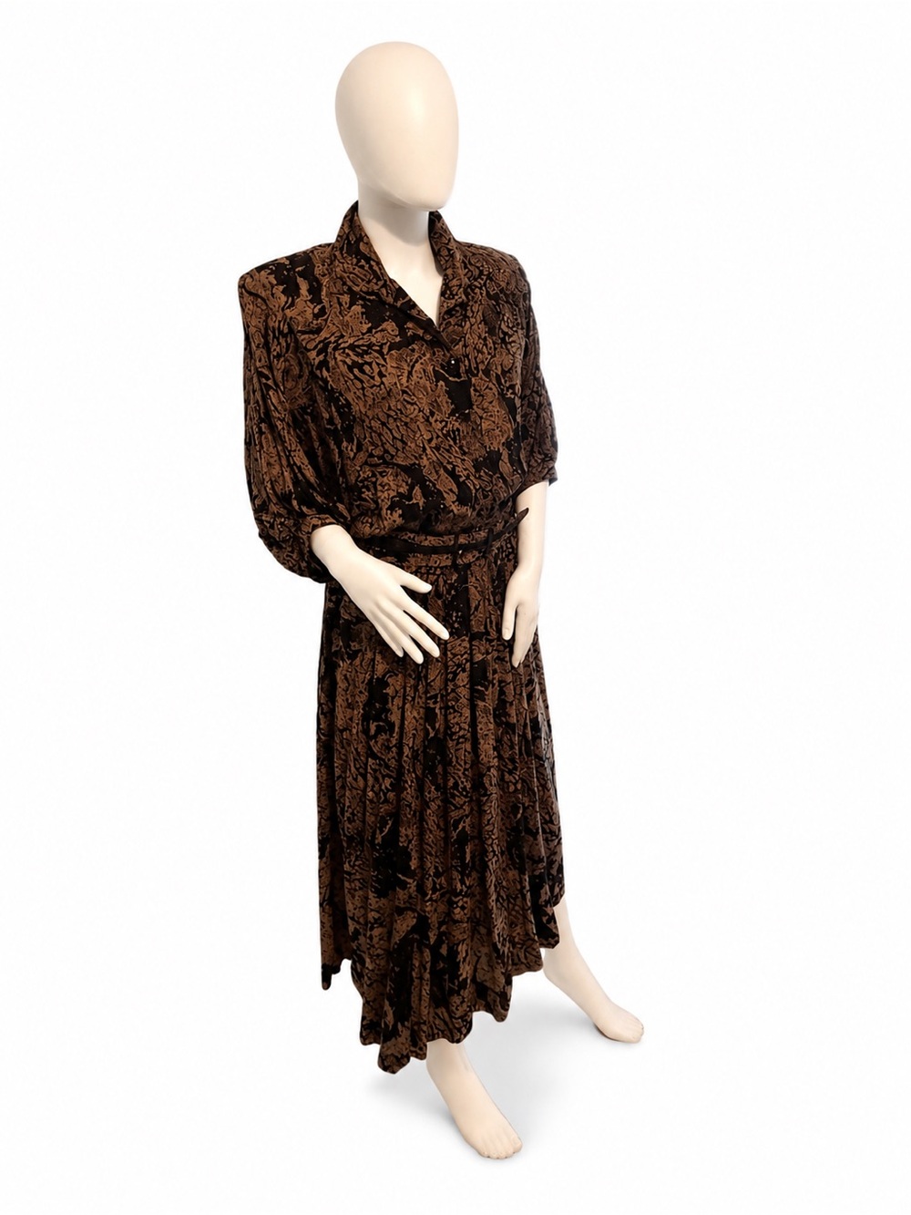 Vintage The French Fact Belted Midi Dress Size 12 Made in Canada